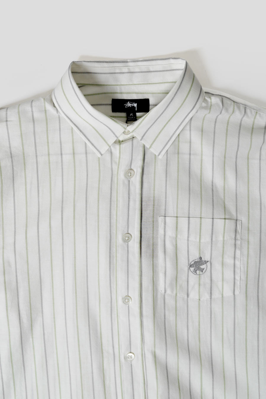 Stussy - CHEMISE À MANCHES LONGUES SURFMAN BLANCHE - LE LABO STORE