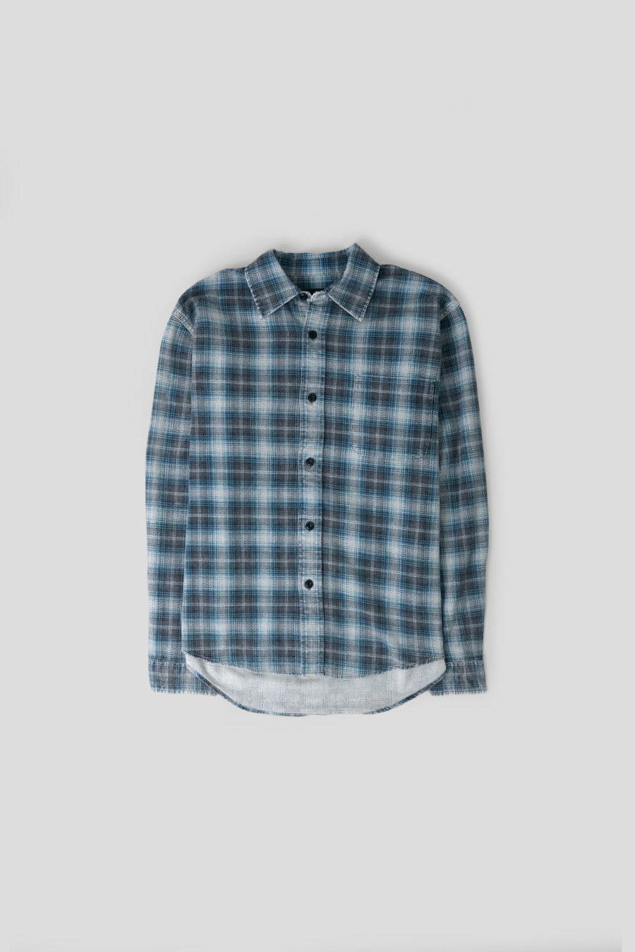Stussy - CHEMISE MANCHES LONGUES DEX PLAID BLEUE - LE LABO STORE