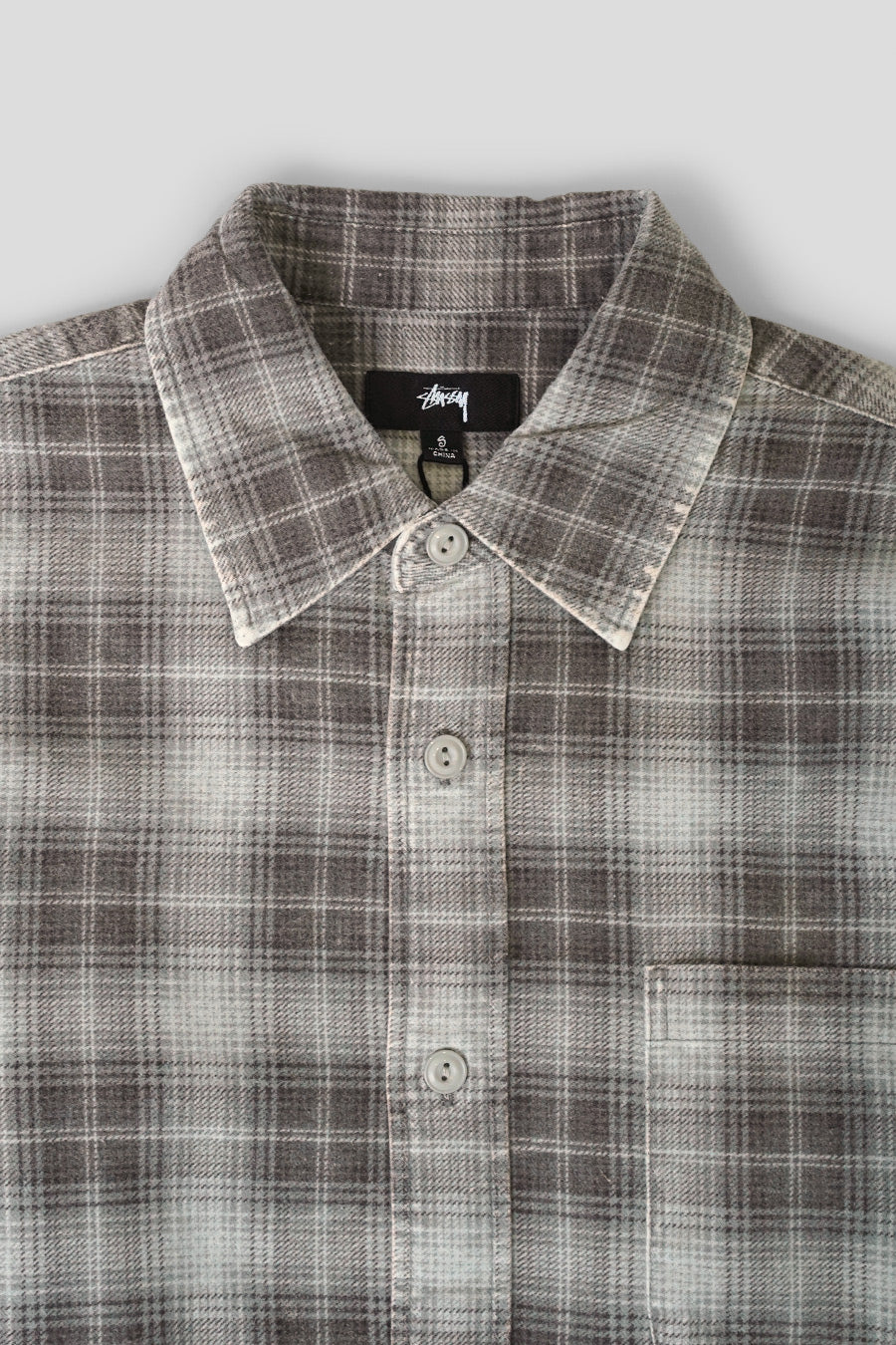 Stussy - CHEMISE MANCHES LONGUES DEX PLAID MARRON - LE LABO STORE