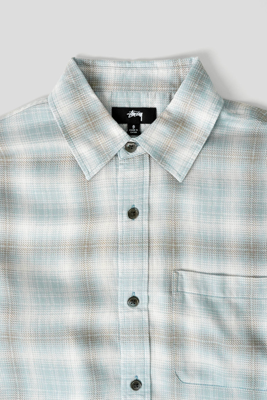 Stussy - CHEMISE MATTHEW PLAID BD BLEU CLAIR - LE LABO STORE