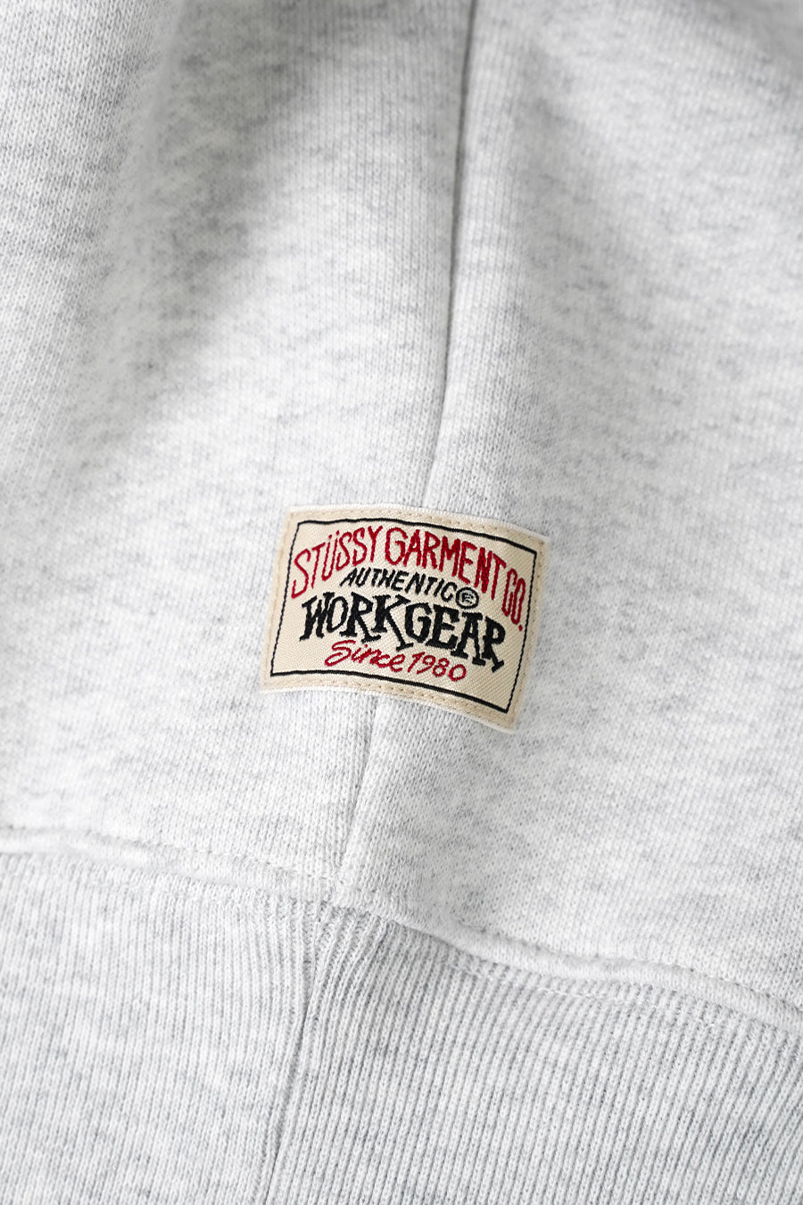 Stussy - HOODIE ZIP RAGLAN GRIS CHINÉ - LE LABO STORE