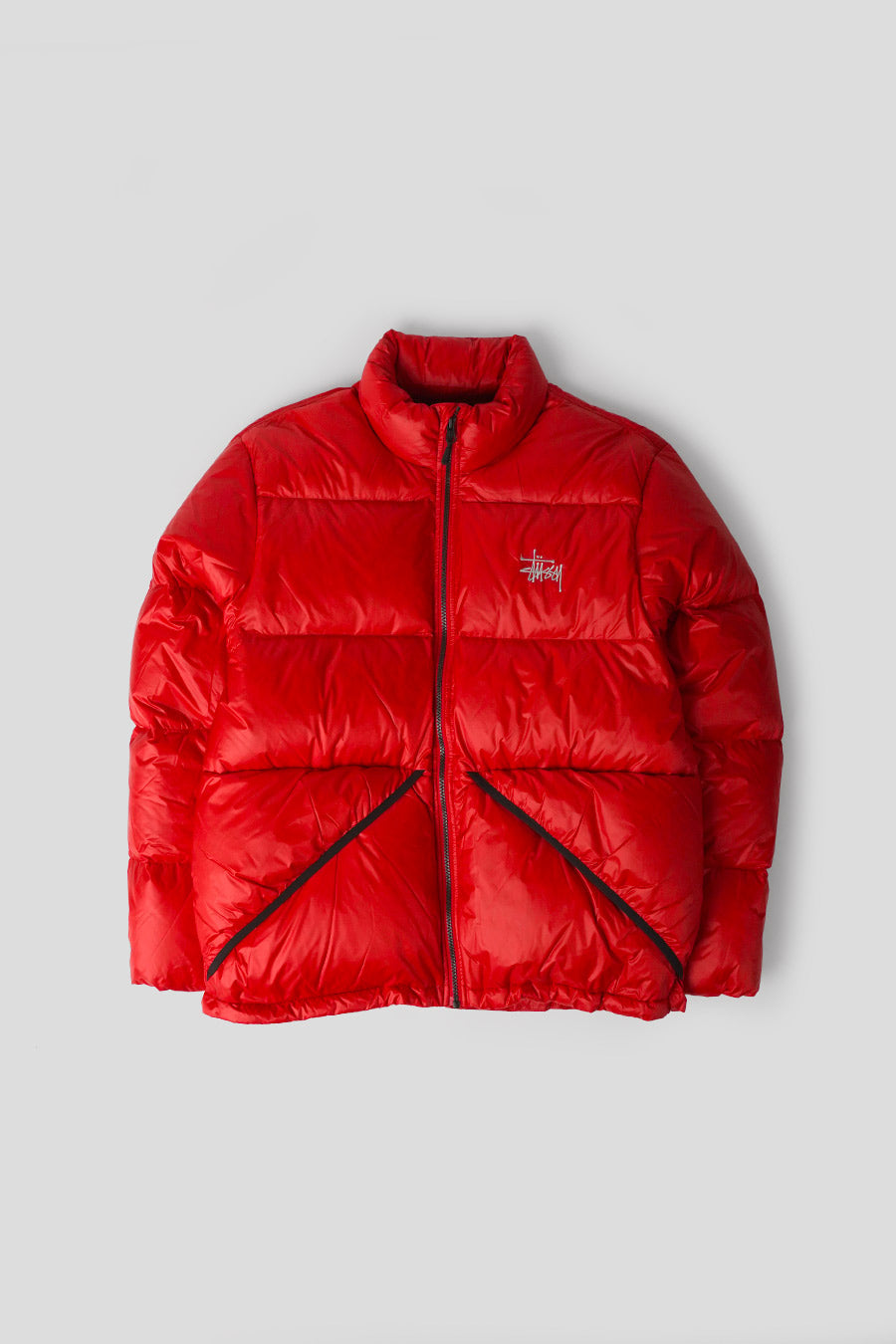 Stussy - DOUDOUNE DOWN MOCK MICRO RIPSTOP ROUGE - LE LABO STORE
