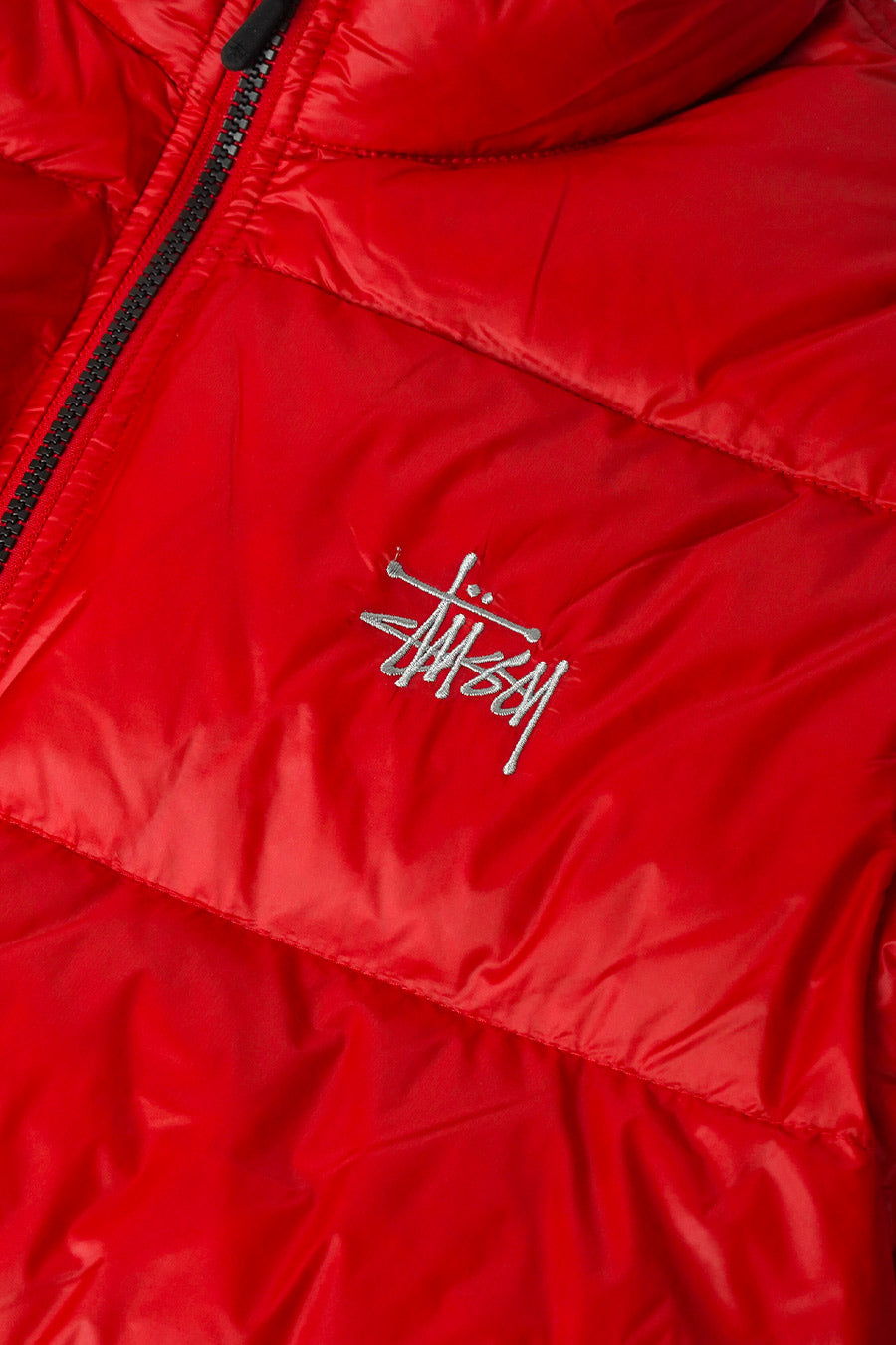 Stussy - DOUDOUNE DOWN MOCK MICRO RIPSTOP ROUGE - LE LABO STORE