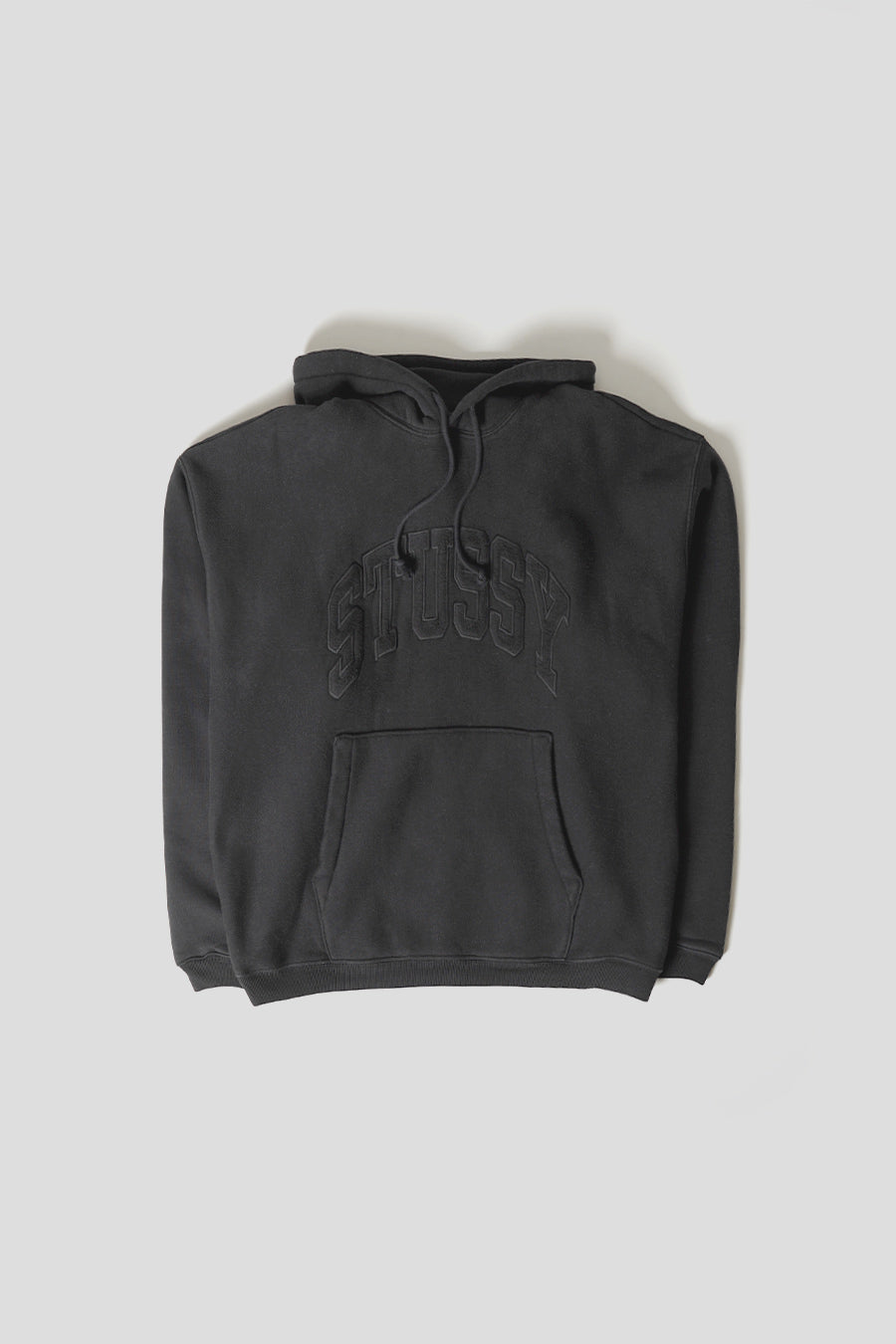 Stussy - HOODIE EMBROIDERED RELAXED NOIR DELAVÉ - LE LABO STORE