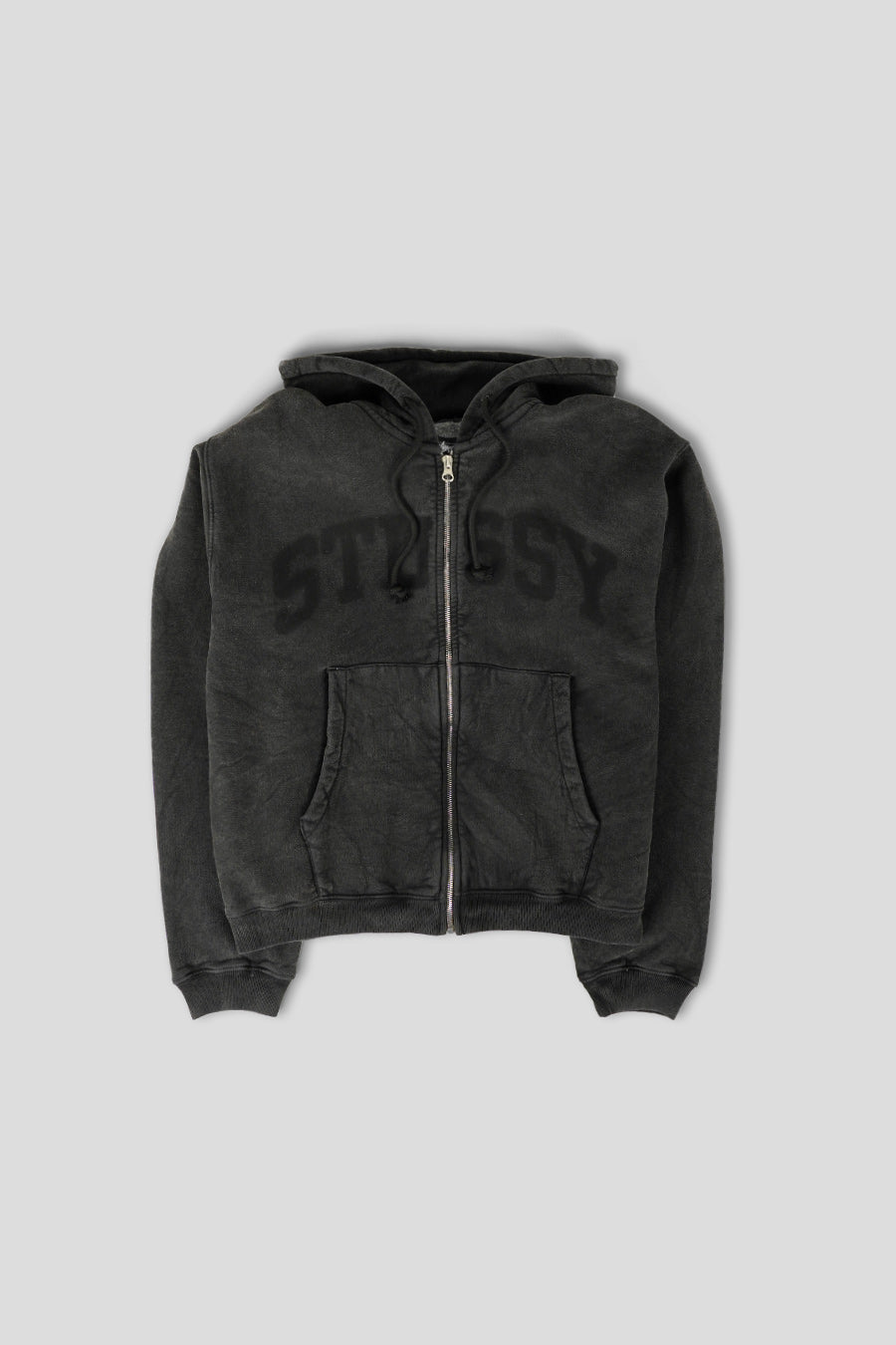 Stussy - FADED BLACK GRAPHIC ZIP HOOD - LE LABO STORE