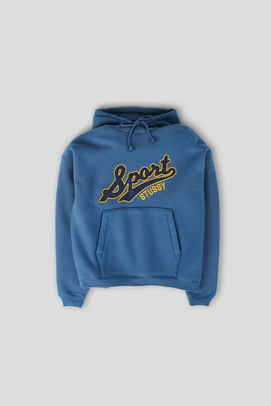 Stussy - HOODIE SATIN PATCH OVERSIZED BLEU HOODIE  - LE LABO STORE