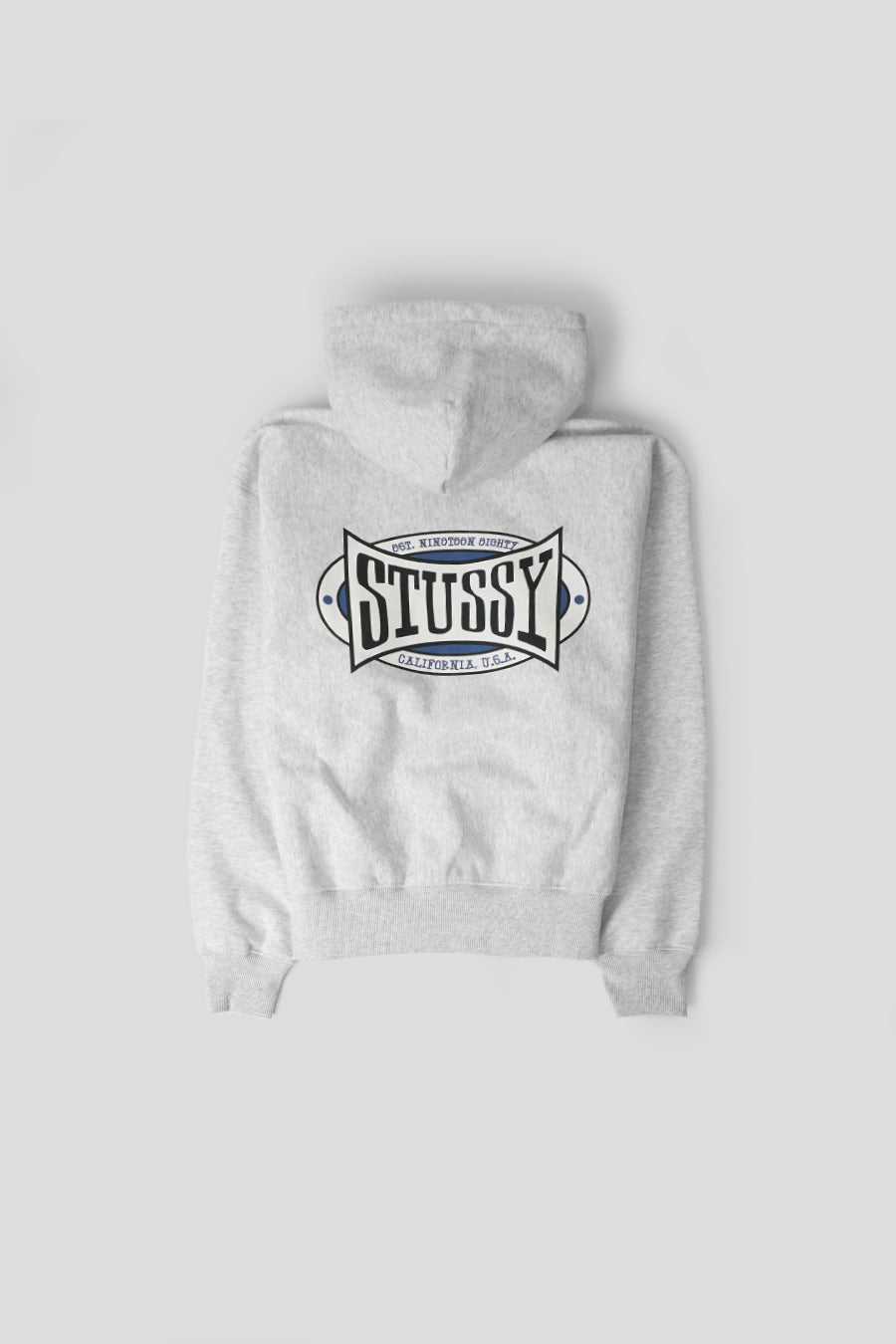 Stussy - HOODIE ZIP CHAMPION OVAL GRIS CHINÉ - LE LABO STORE