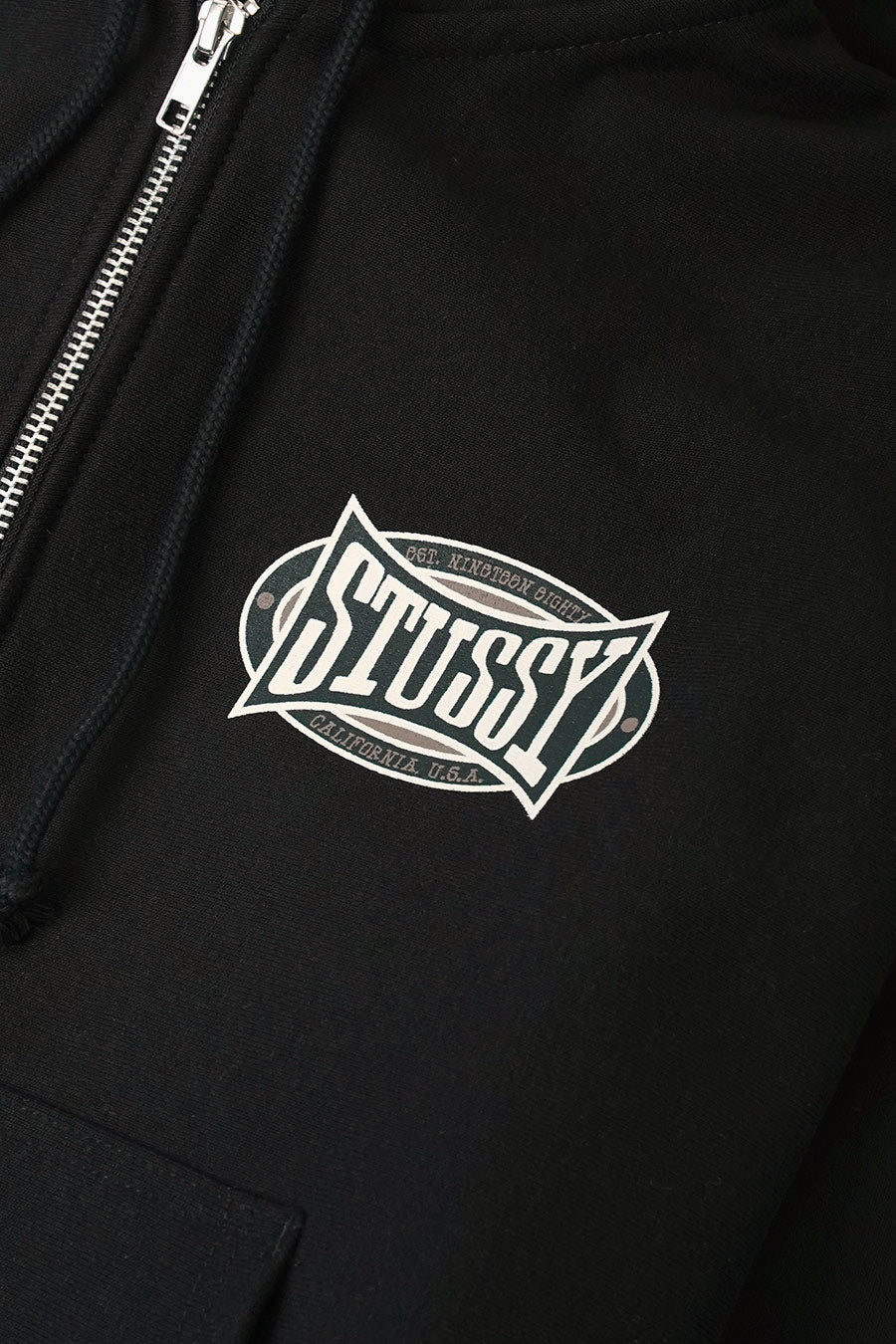 Stussy - HOODIE ZIP CHAMPION OVAL NOIR - LE LABO STORE