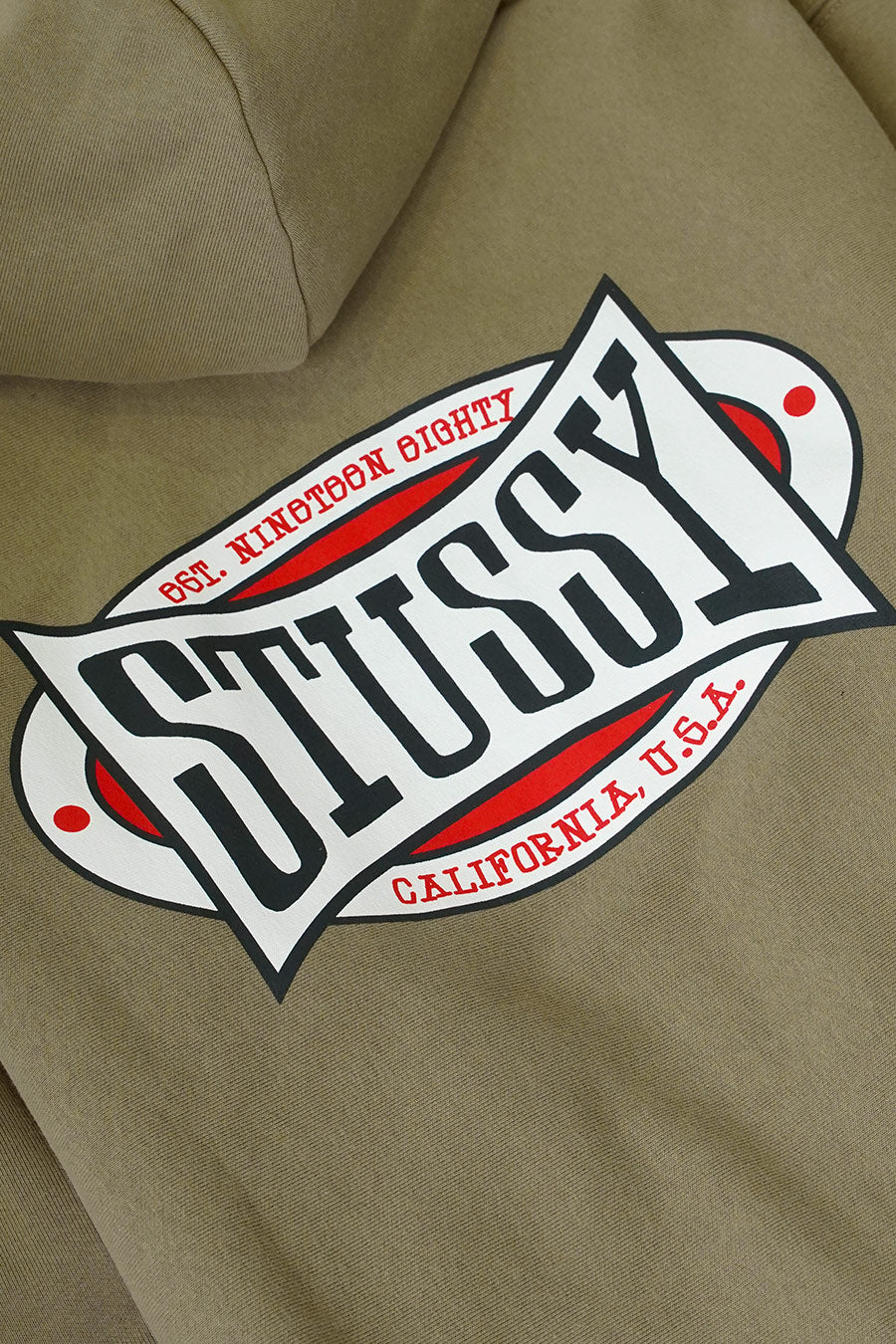 Stussy - ARMY GREEN CHAMPION OVAL ZIP HOODIE - LE LABO STORE