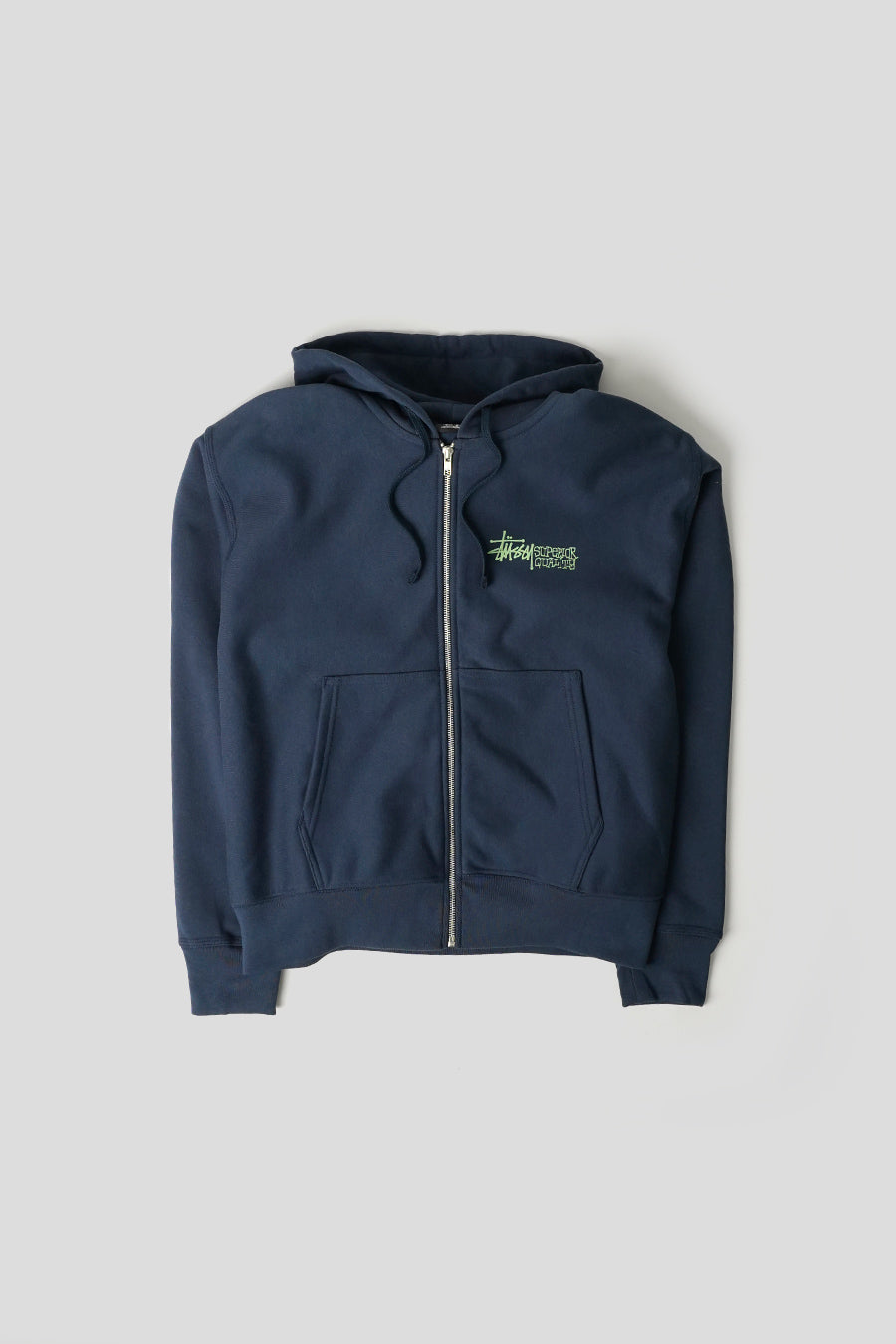 Stussy - NAVY SUPERIOR QUALITY  ZIP HOODIE - LE LABO STORE