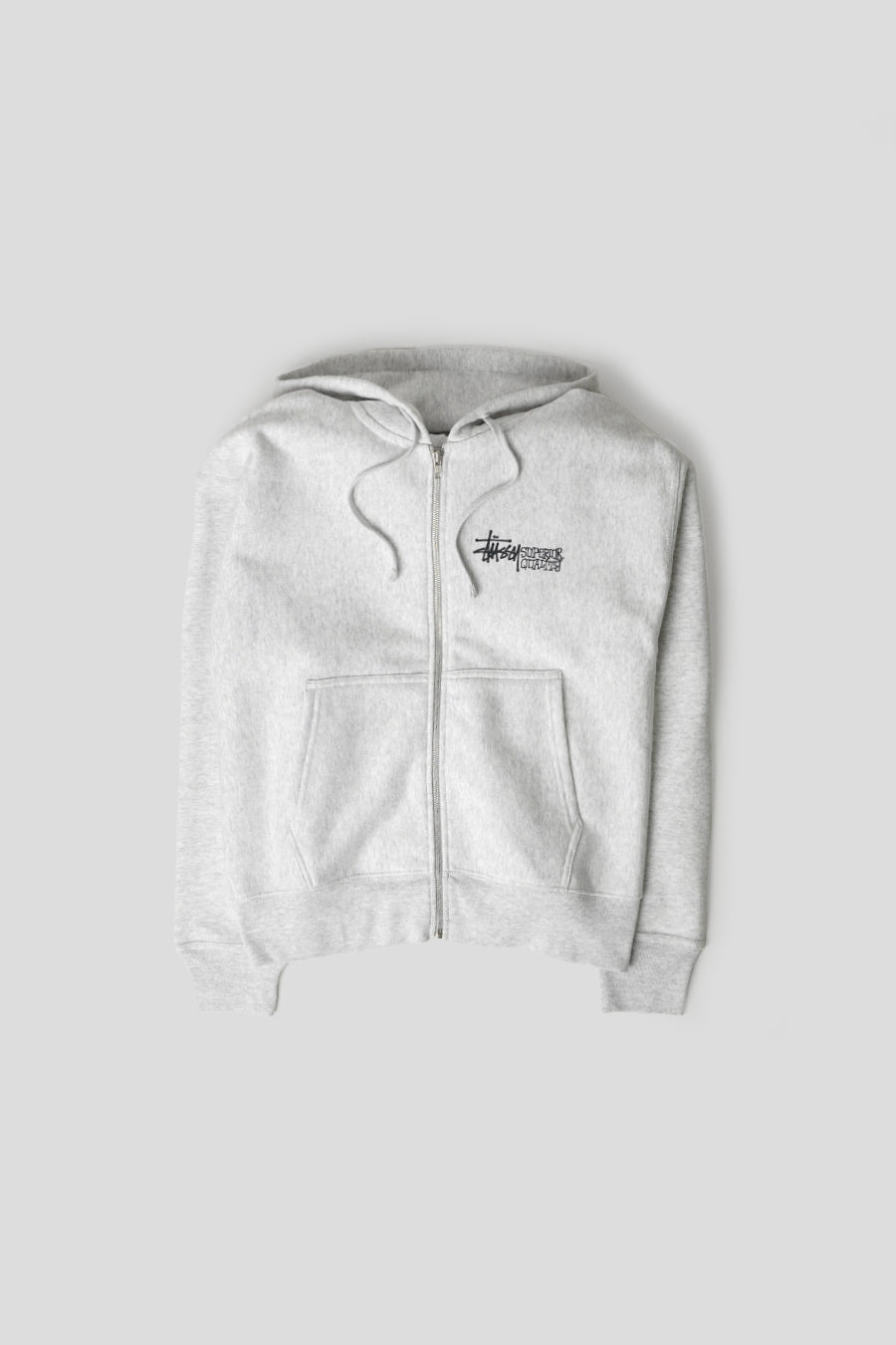 Stussy - HOODIE ZIPPÉ SUPERIOR QUALITY GRIS CENDRE - LE LABO STORE