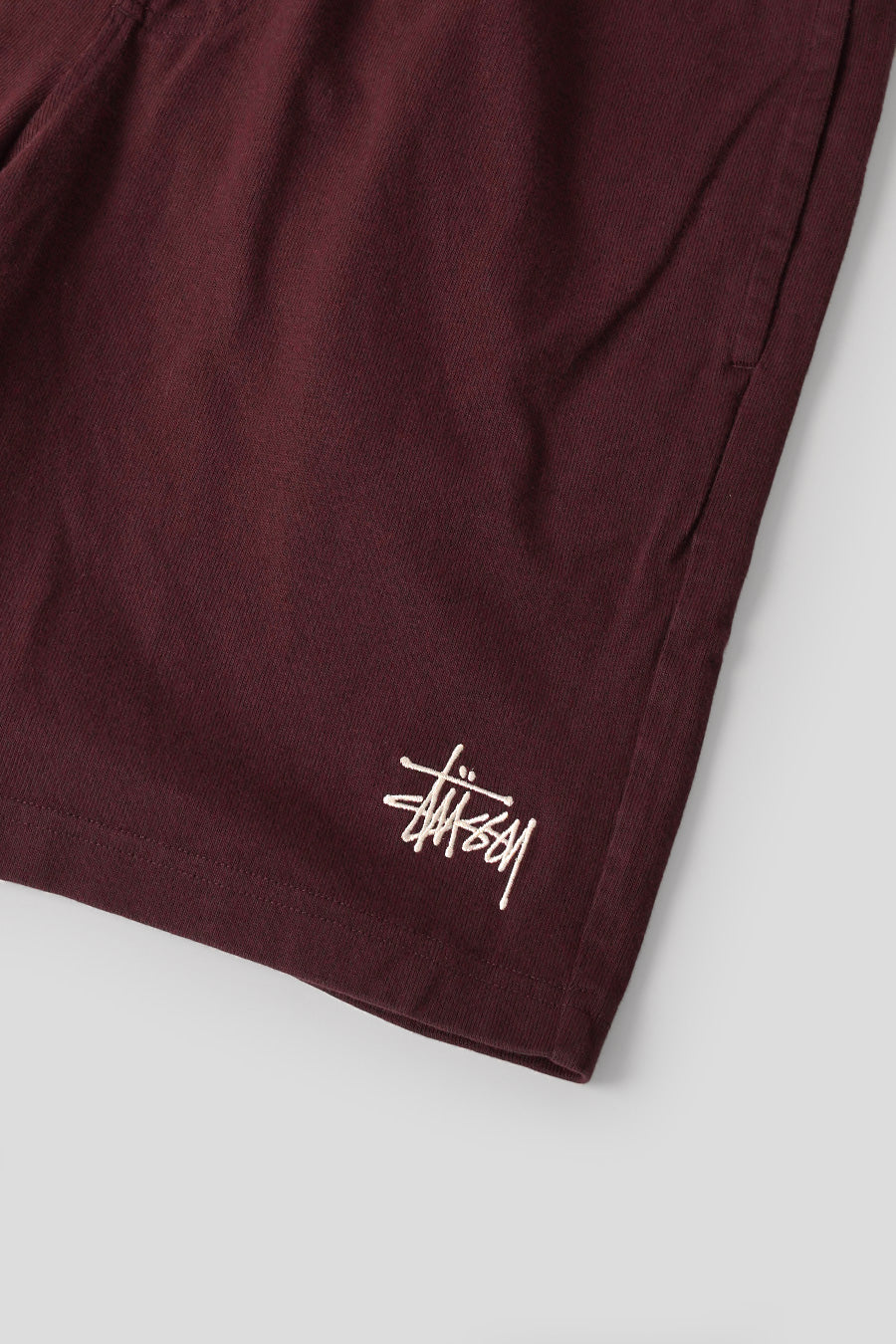 Stussy - SHORT JERSEY BORDEAUX MARRON - LE LABO STORE
