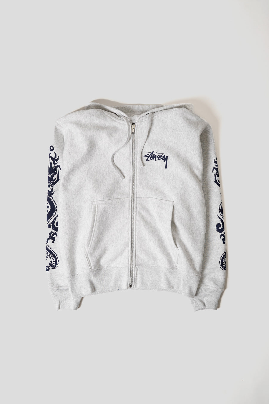 Stussy - HEATHER GREY DRAGONS ZIP HOODIE - LE LABO STORE