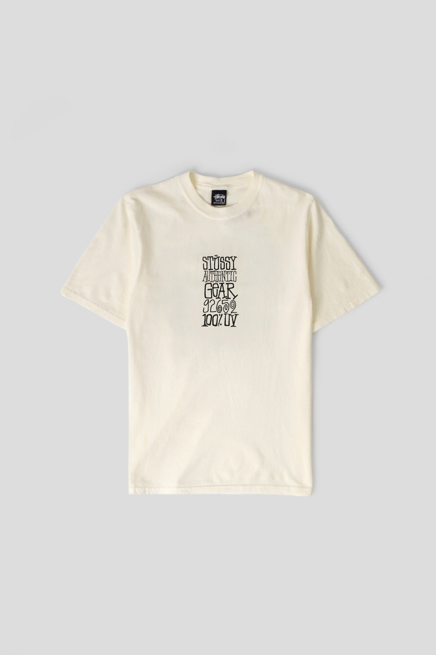 Stussy - T-SHIRT AUTHENTIC GEAR PIG. DYED BLANC NATUREL - LE LABO STORE