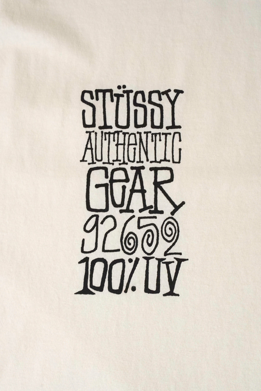 Stussy - T-SHIRT AUTHENTIC GEAR PIG. DYED BLANC NATUREL - LE LABO STORE