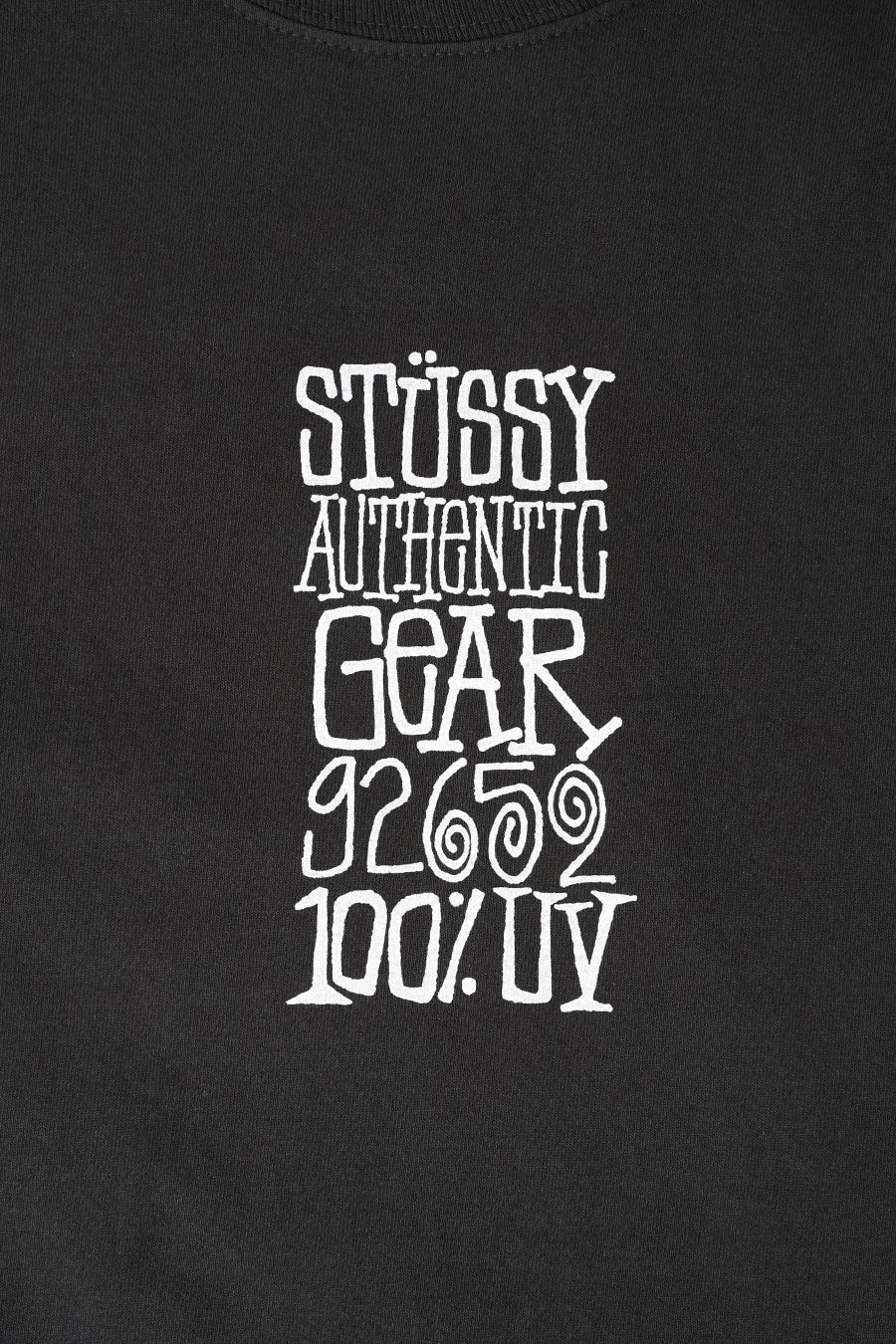 Stussy - T-SHIRT AUTHENTIC GEAR PIG. DYED NOIR DÉLAVÉ - LE LABO STORE
