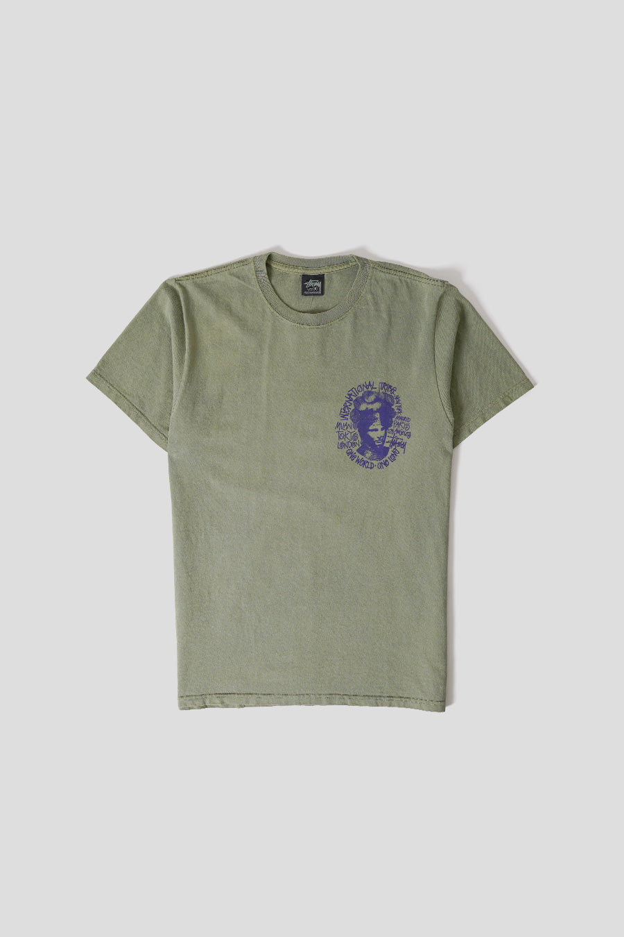 Stussy - T-SHIRT CAMELOT PIG DYED VERT OLIVE - LE LABO STORE