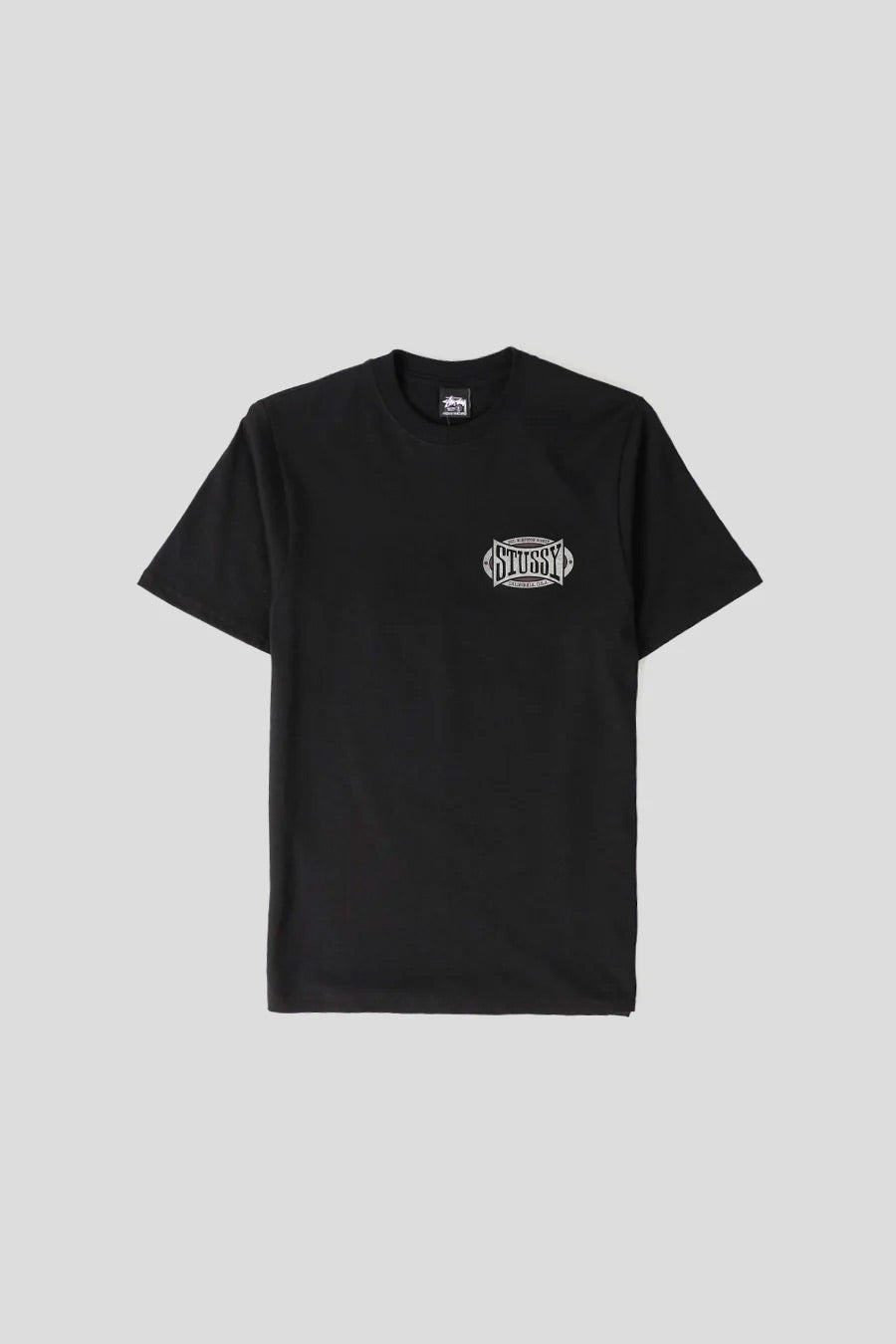 Stussy - T-SHIRT CHAMPION OVAL PIG. DYED NOIR DÉLAVÉ - LE LABO STORE