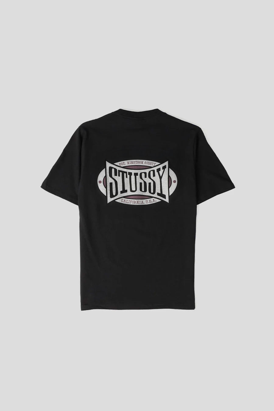 Stussy - FADED BLACK CHAMPION OVAL PIG. DYED T-SHIRT - LE LABO STORE