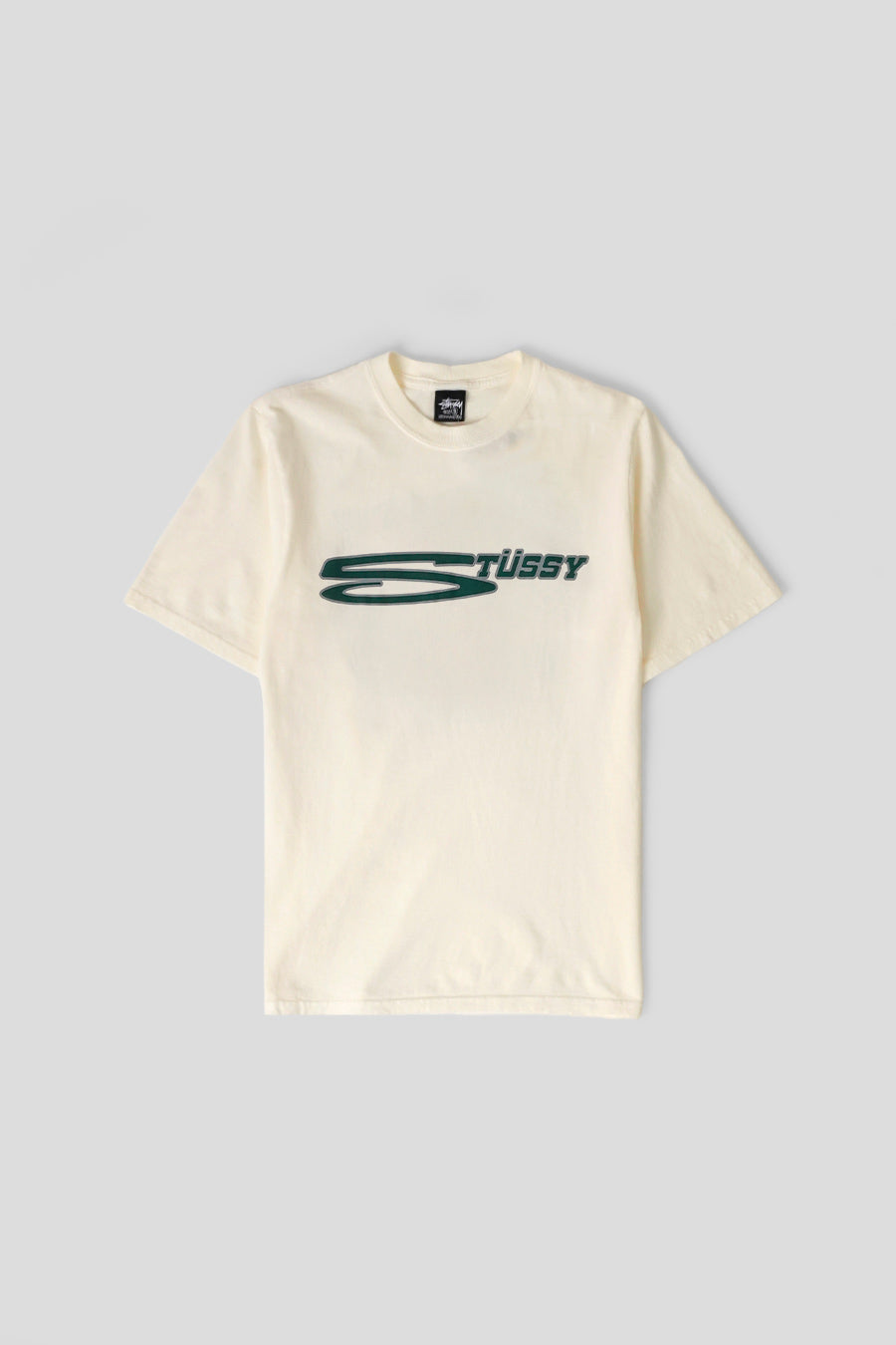 Stussy - T-SHIRT STRETCH PIG. DYED BLANC NATUREL - LE LABO STORE