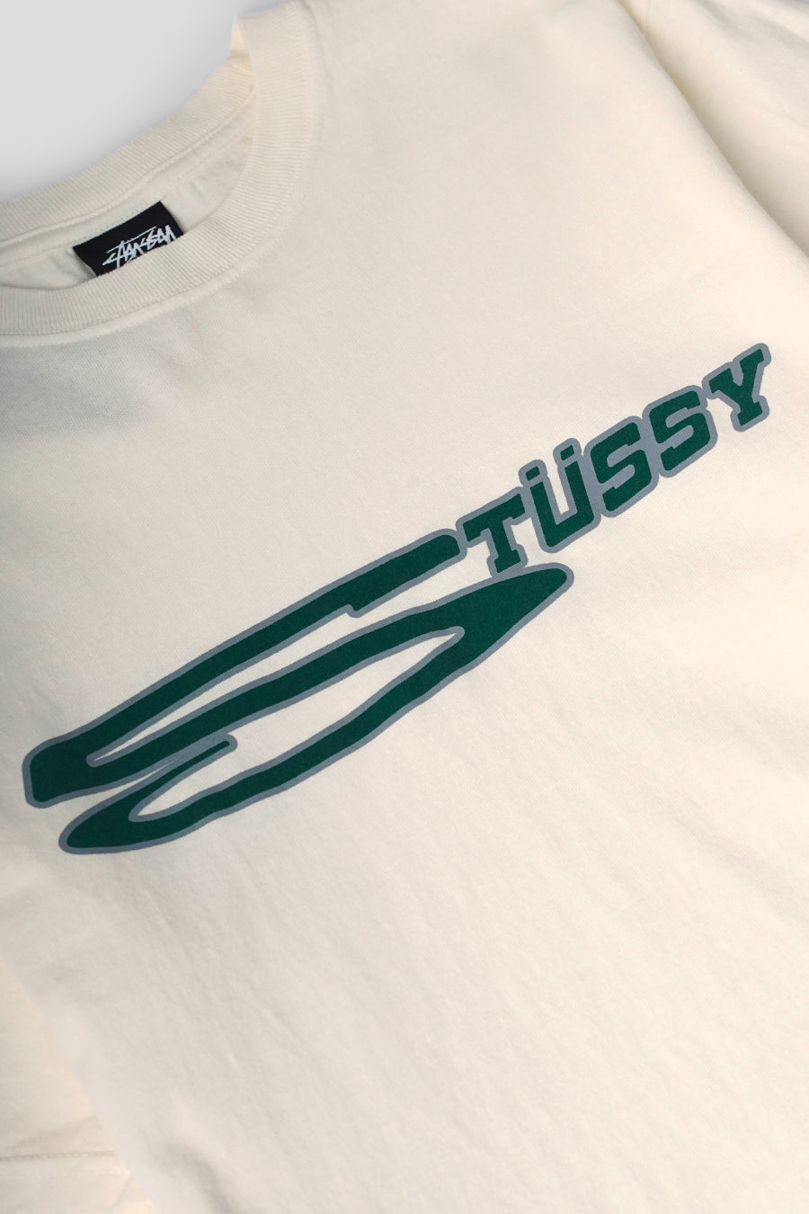 Stussy - T-SHIRT STRETCH PIG. DYED BLANC NATUREL - LE LABO STORE