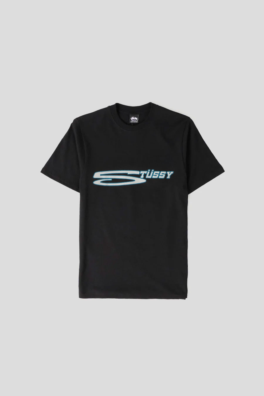 Stussy - T-SHIRT STRETCH PIG. DYED NOIR DÉLAVÉ - LE LABO STORE