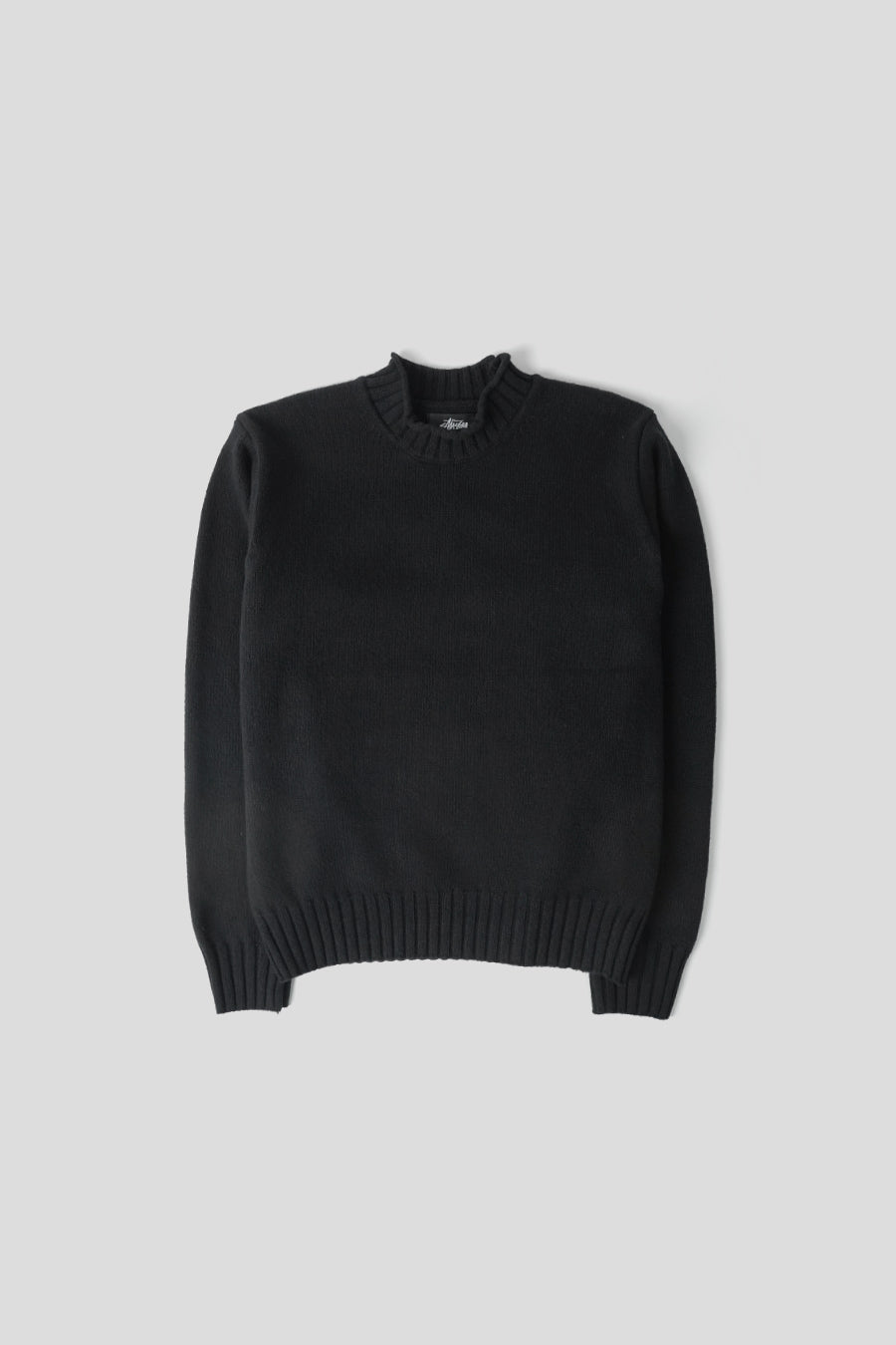 Stussy - TRICOT TONAL NECK NOIR - LE LABO STORE