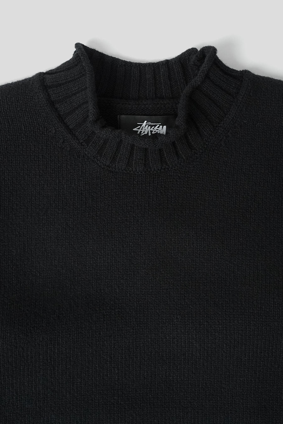 Stussy - TRICOT TONAL NECK NOIR - LE LABO STORE