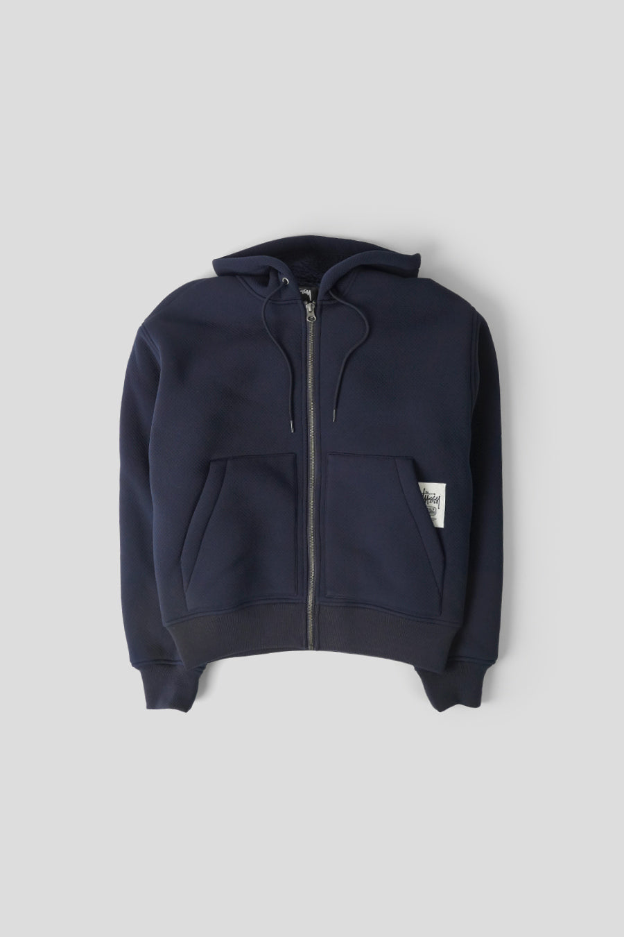 Stussy - VESTE BONDED SHERPA LINED HOOD BLEU FONCÉ - LE LABO STORE