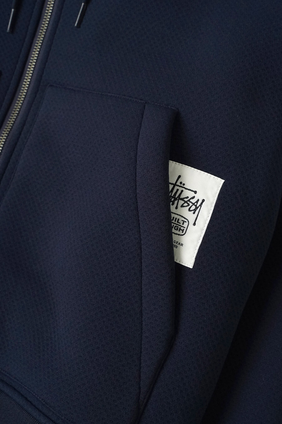 Stussy - VESTE BONDED SHERPA LINED HOOD BLEU FONCÉ - LE LABO STORE