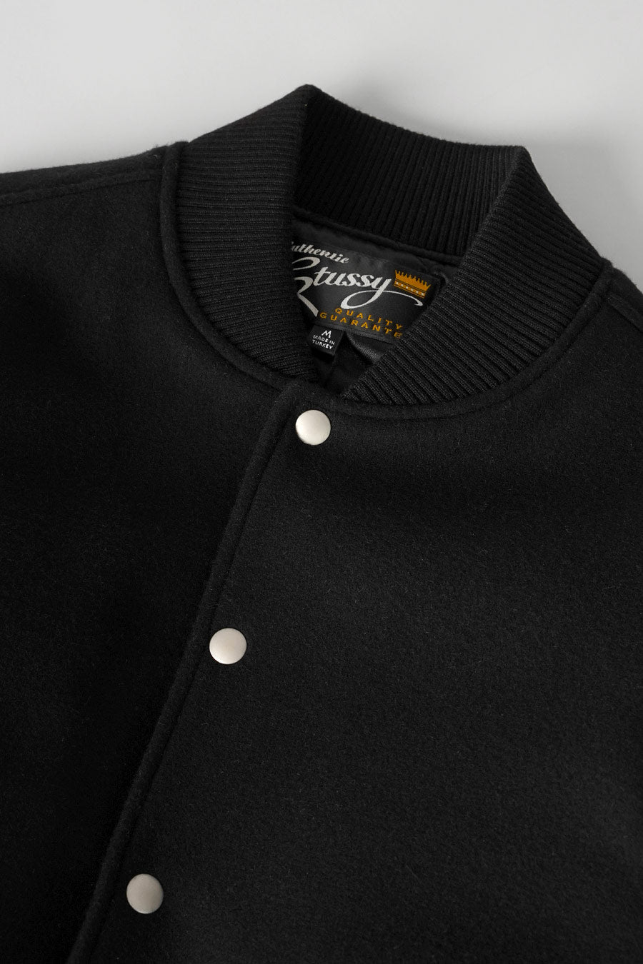 Stussy - VESTE WOOL VARSITY NOIRE - LE LABO STORE