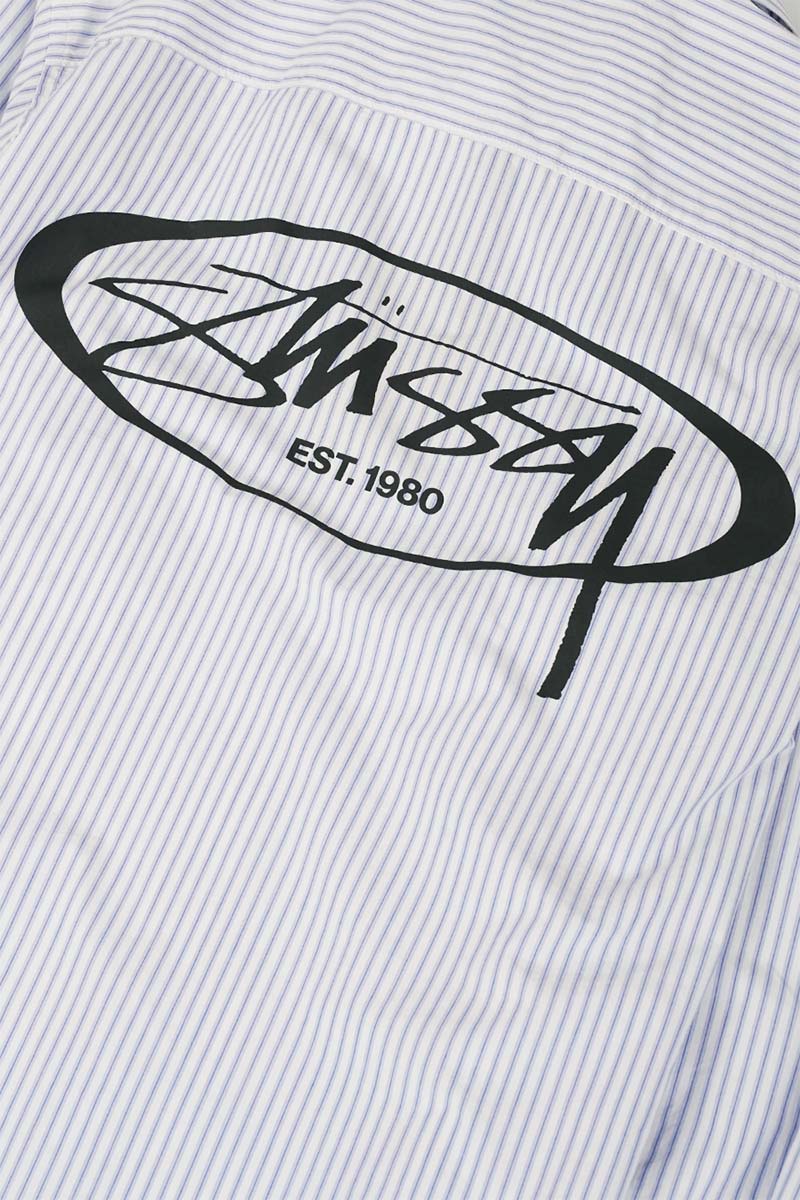 Stussy - BLUE STRIPES STANDARD LOGO LS SHIRT – LE LABO STORE