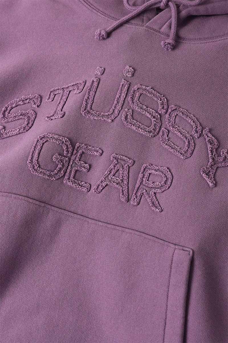 Stussy - PURPLE GEAR APPLIQUE HOODIE - LE LABO STORE