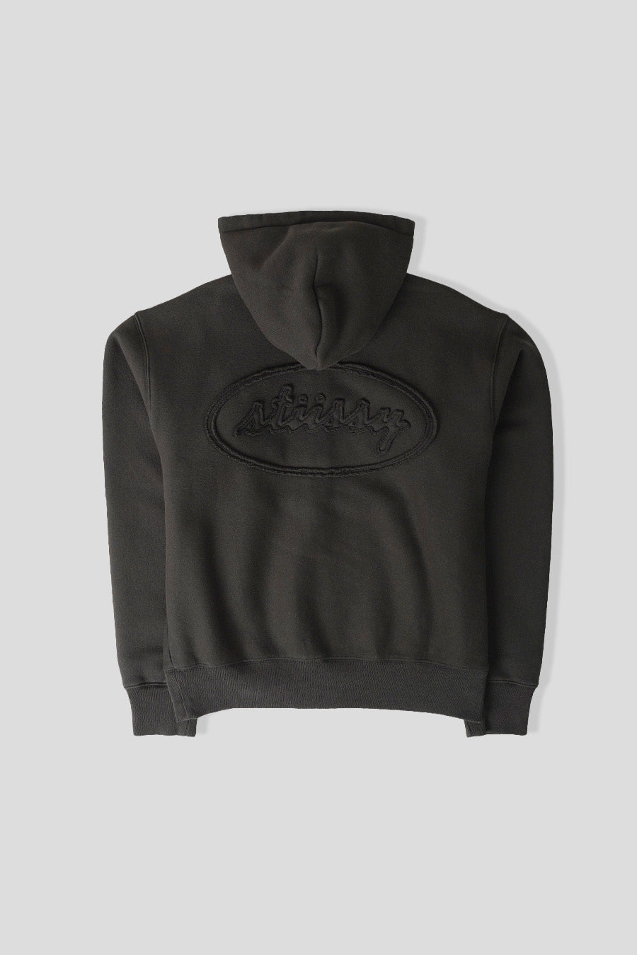 Stussy - HOODIE ZIP CURSIVE APPLIQUE NOIR - LE LABO STORE