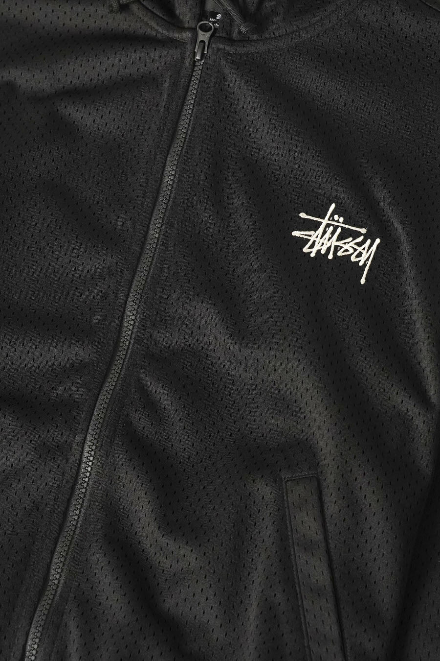 Stussy - HOODIE ZIP ATHLETIC MESH NOIR - LE LABO STORE