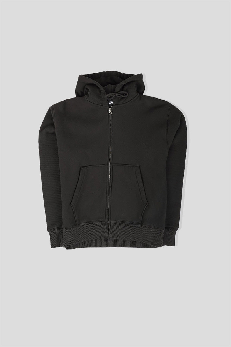 Stussy - BLACK BASIC DIAMOND ZIP HOODIE - LE LABO STORE