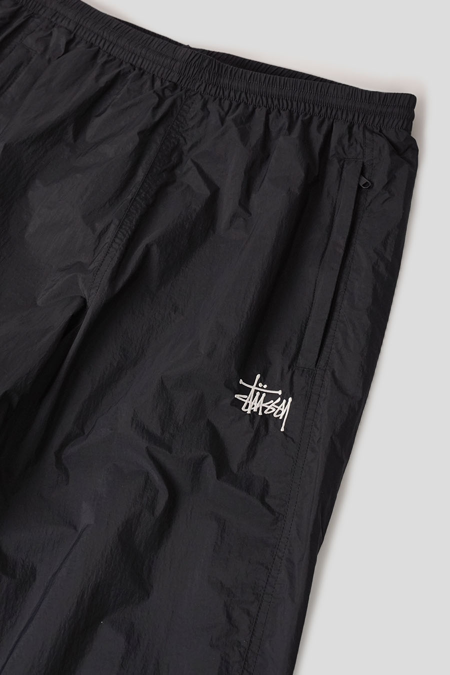 Stussy - BLACK NYLON TRACK PANT - LE LABO STORE