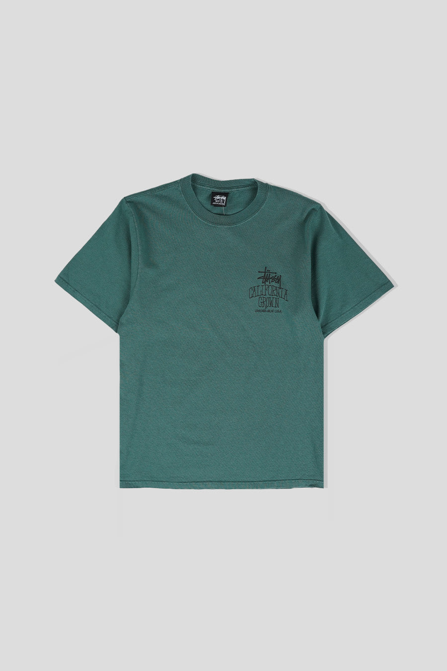 Stussy - T-SHIRT CALI GROWN PIG. DYED VERT FONCÉ - LE LABO STORE