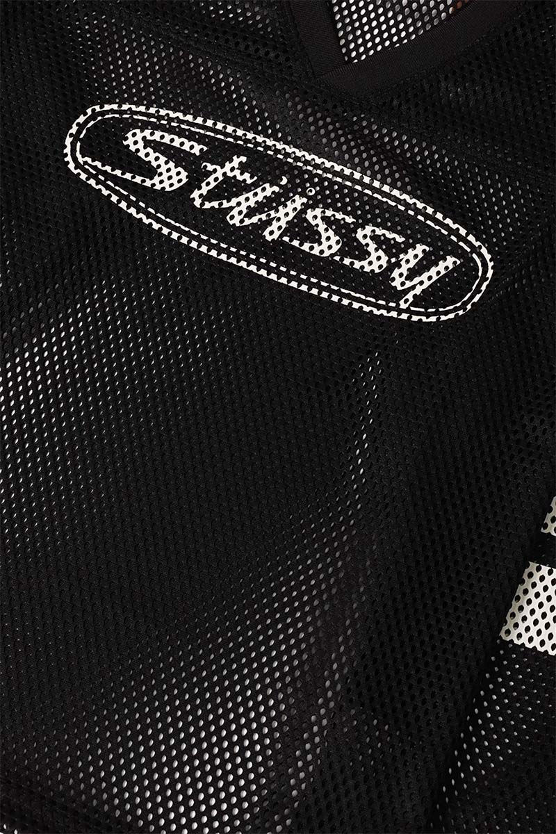 Stussy - BLACK TRUCKER TEAM JERSEY T-SHIRT - LE LABO STORE