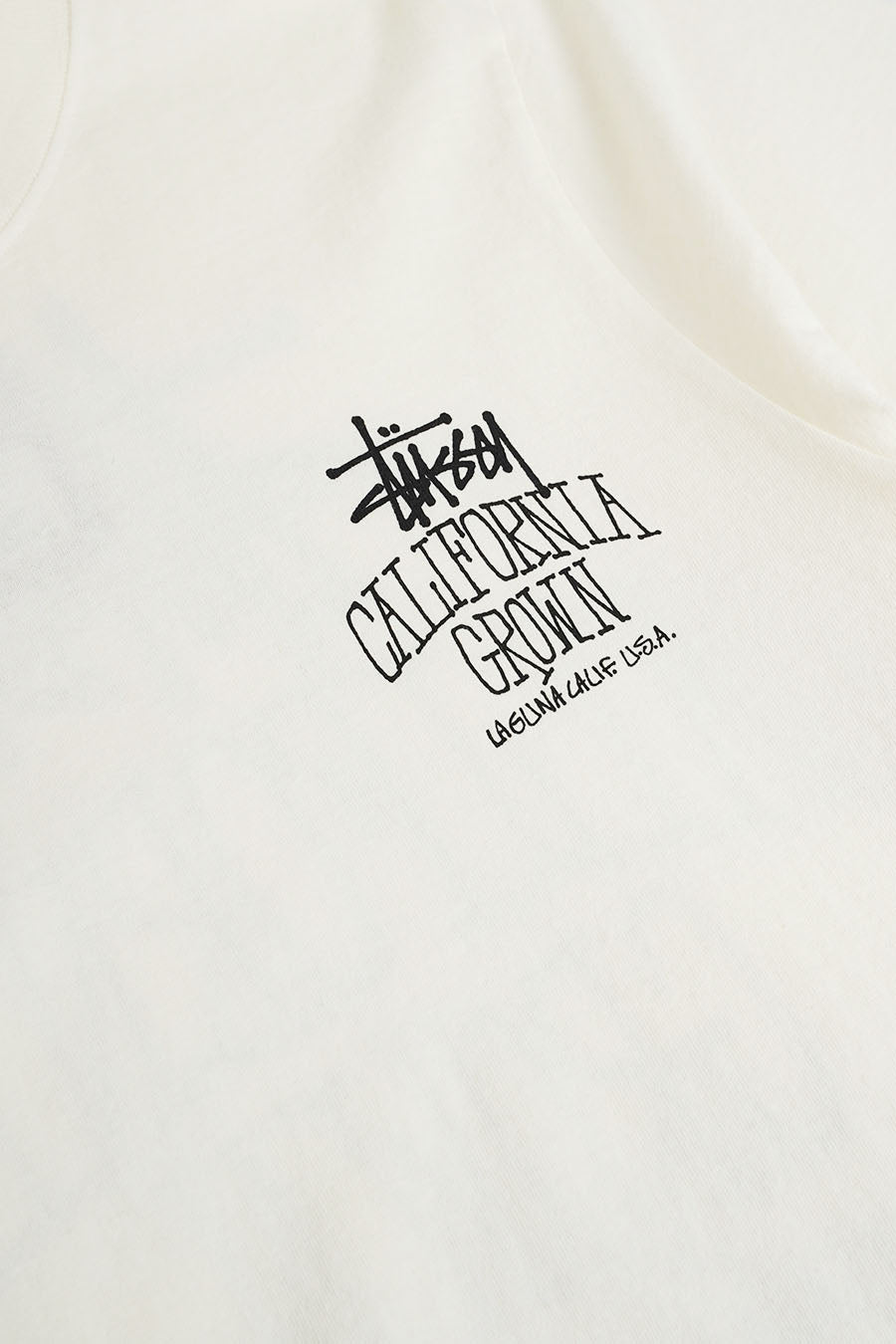 Stussy - T-SHIRT CALI GROWN PIG. DYED BLANC NATUREL - LE LABO STORE