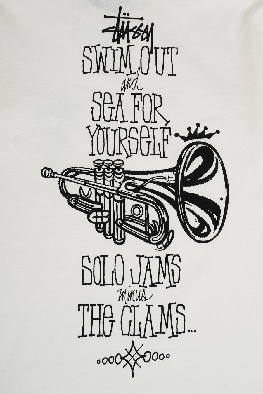 Stussy - T-SHIRT SWIM OUT PIG. DYED BLANC NATUREL - LE LABO STORE