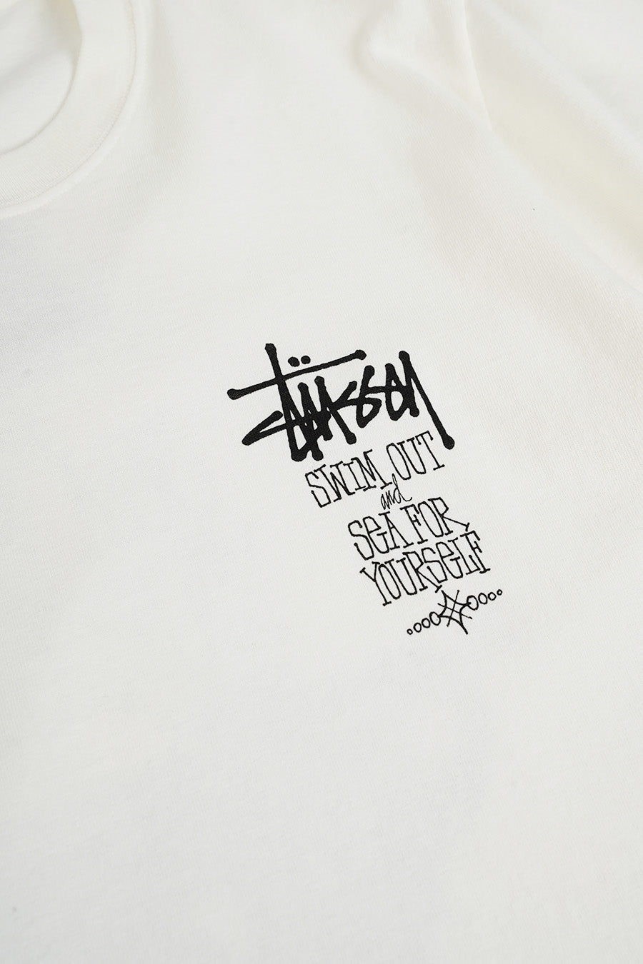 Stussy - T-SHIRT SWIM OUT PIG. DYED BLANC NATUREL - LE LABO STORE