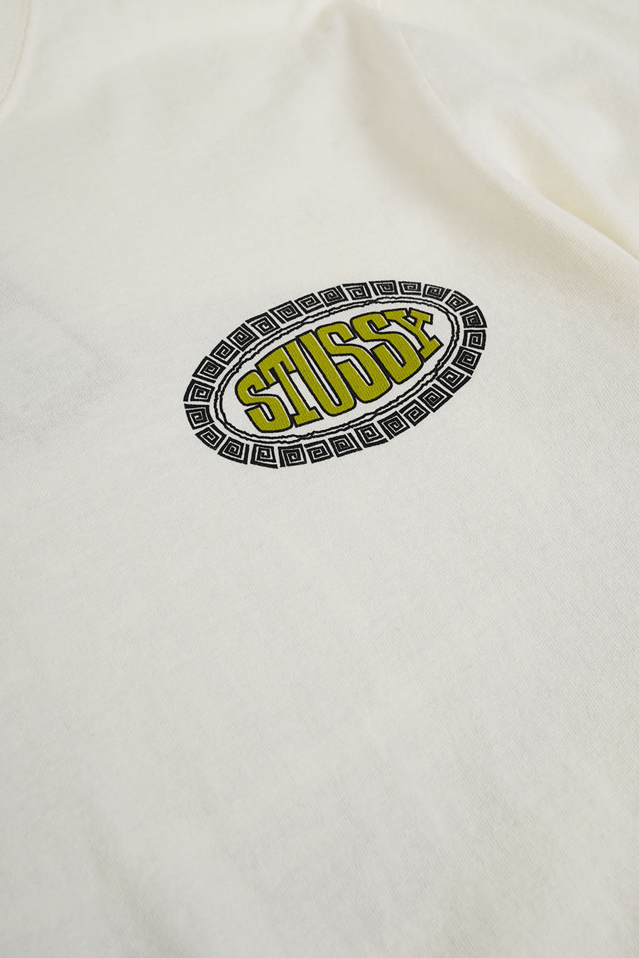 Stussy - T-SHIRT TILE OVAL PIG. DYED BLANC NATUREL - LE LABO STORE