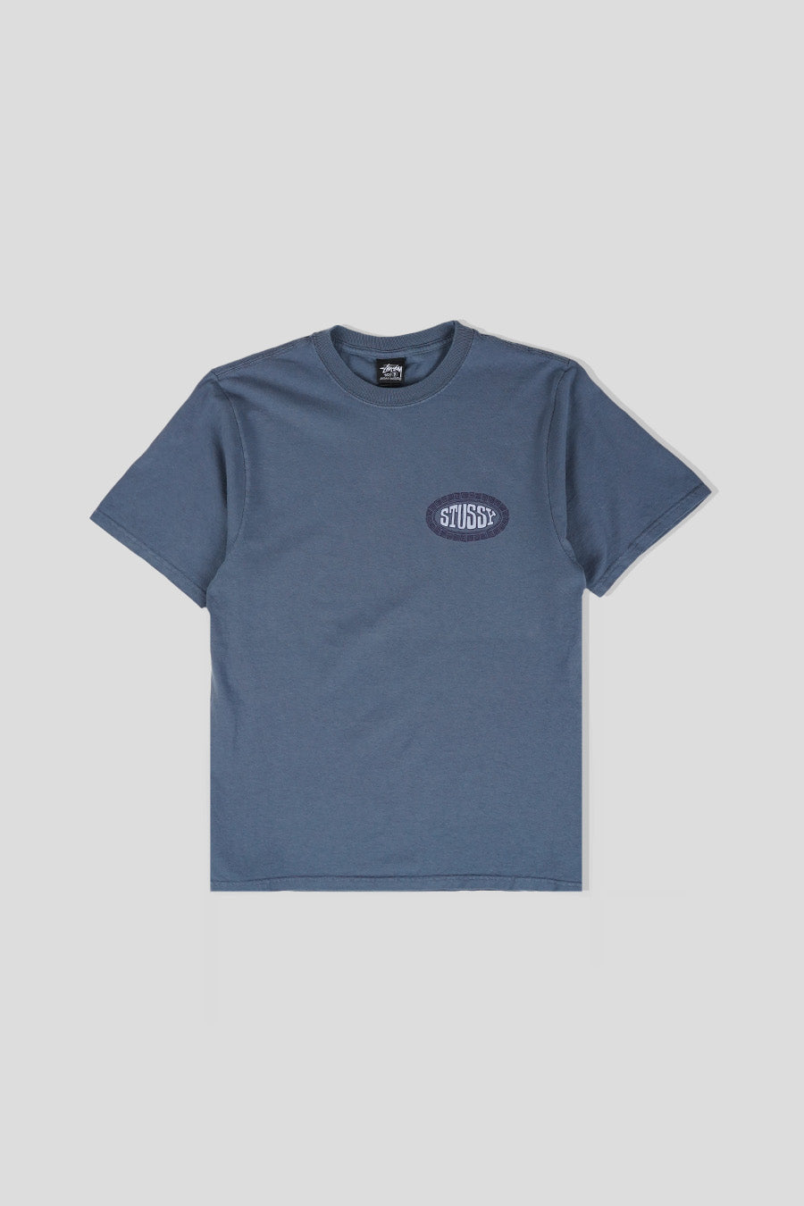 Stussy - T-SHIRT TILE OVAL PIG. DYED BLEU MARINE - LE LABO STORE