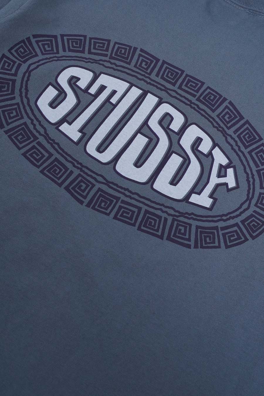 Stussy - T-SHIRT TILE OVAL PIG. DYED BLEU MARINE - LE LABO STORE