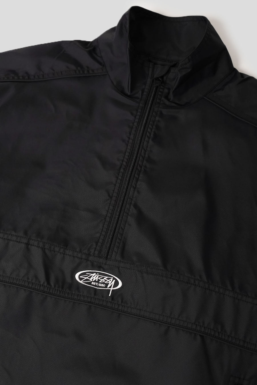 Stussy - BLACK LIGHTWEIGHT PULLOVER JACKET - LE LABO STORE