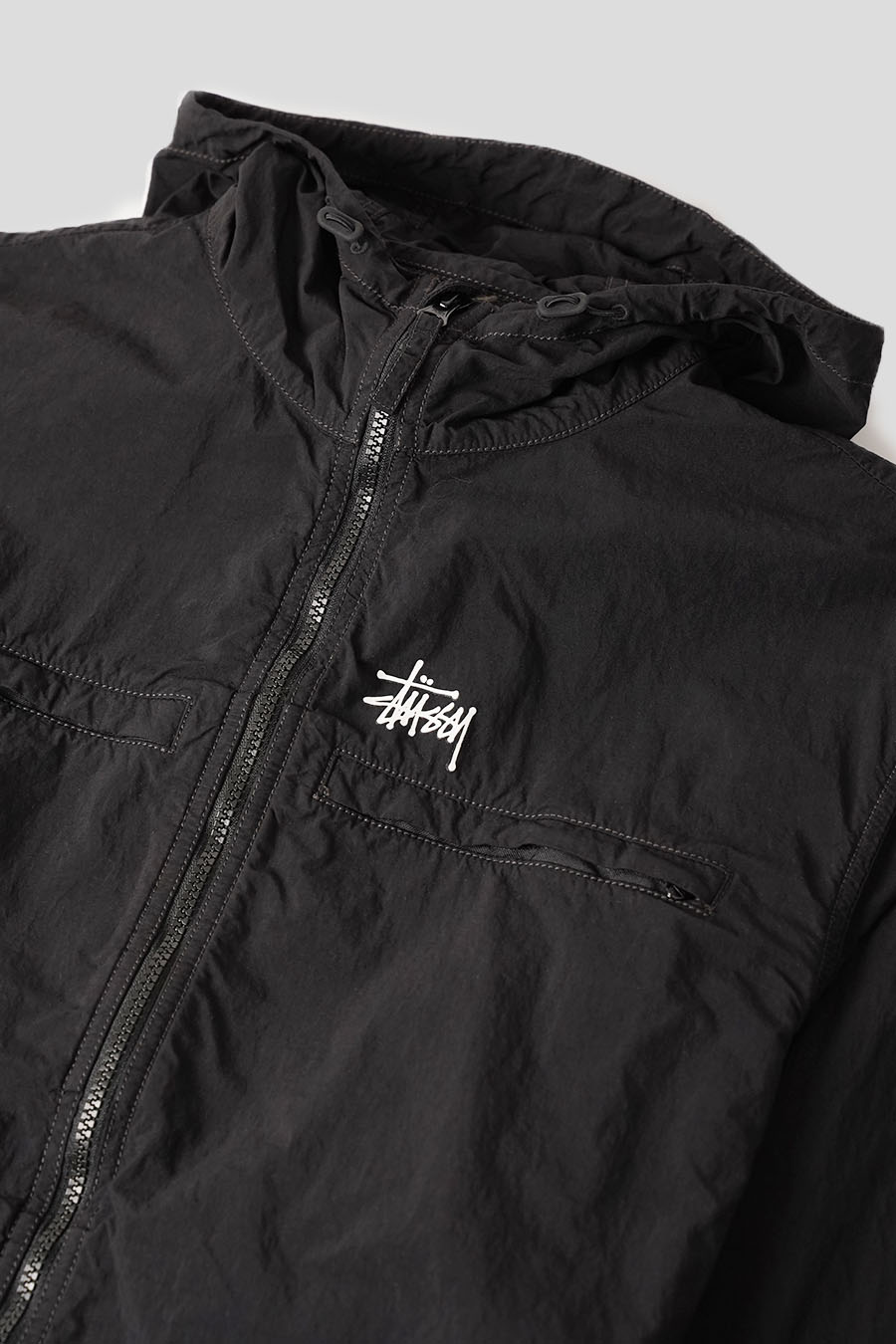 Stussy - VESTE LIGHTWEIGHT HOODED NOIRE - LE LABO STORE