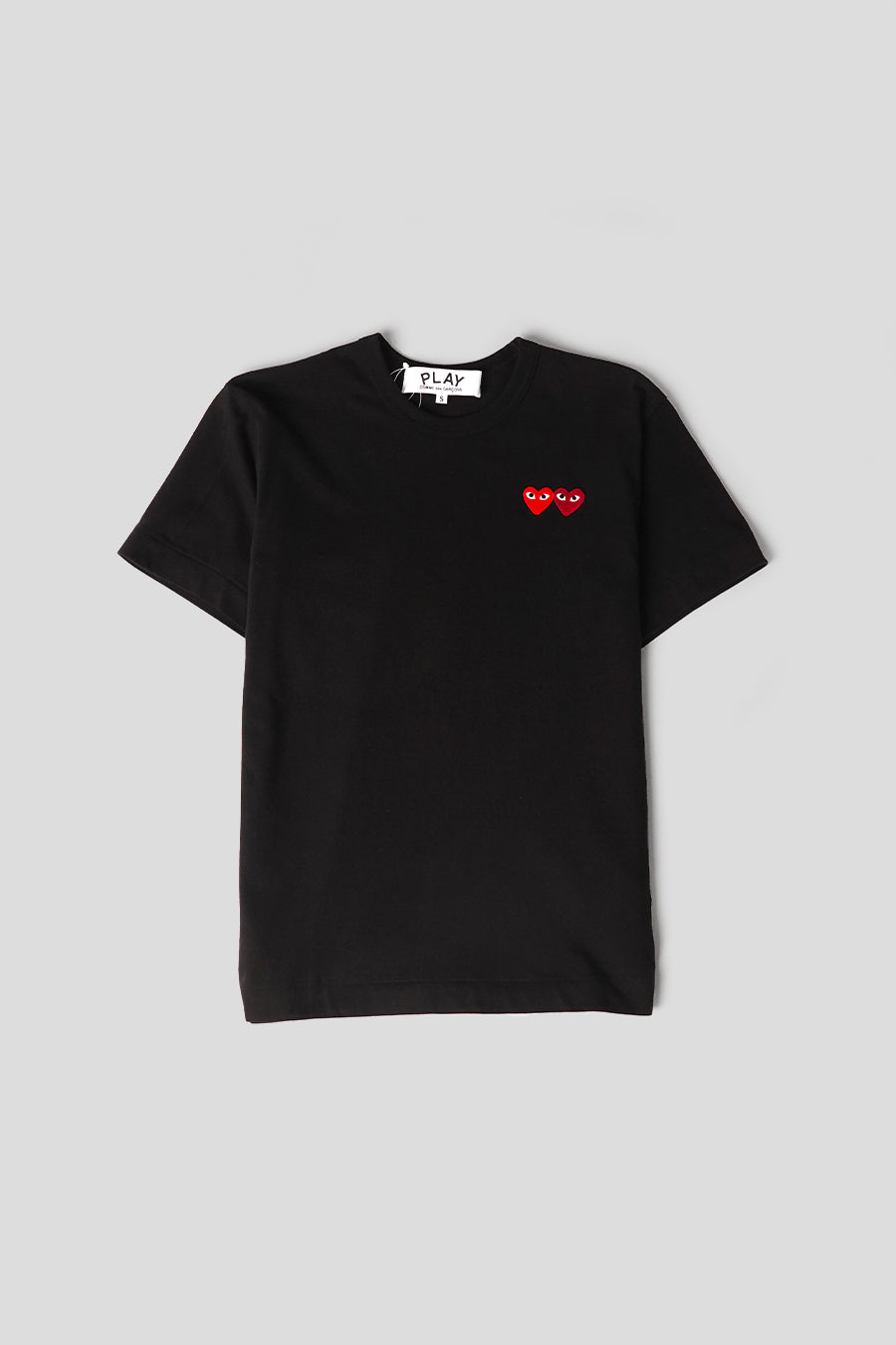 Comme des garçons PLAY - T-SHIRT DOUBLE COEUR NOIR - LE LABO STORE