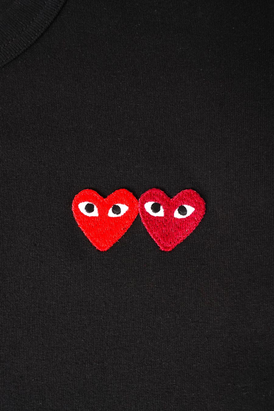 Comme des garçons PLAY - T-SHIRT DOUBLE COEUR NOIR - LE LABO STORE