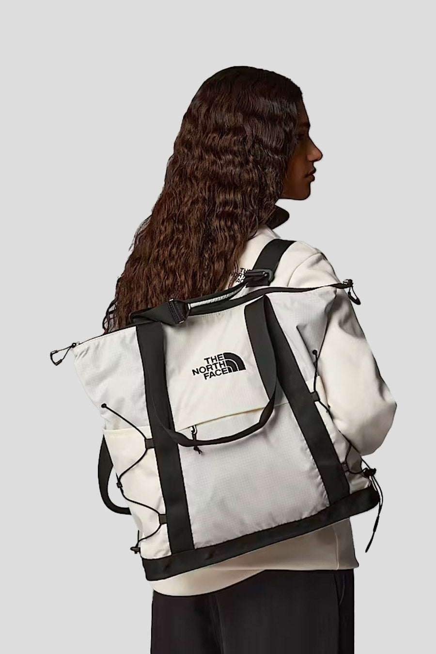 north face backpack borealis white The North Face